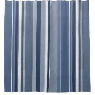 Stripes Blue Shower Curtain