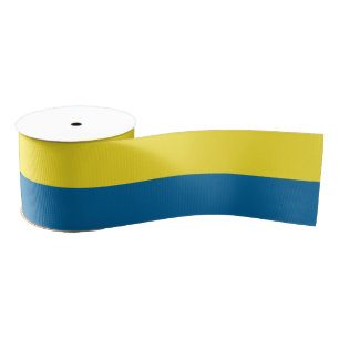 Stripes   Blue & Yellow   Customisable Grosgrain Ribbon