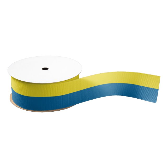 Stripes | Blue & Yellow | Customisable Grosgrain Ribbon (Spool)