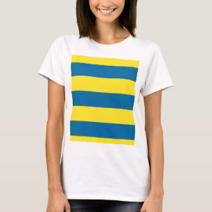 Stripes   Blue & Yellow   Customisable T-Shirt
