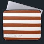 STRIPES Brown on any Colour Laptop Sleeve<br><div class="desc">Horizontal stripes against white,  that can be recolored. Play with background colours to create new effects!</div>
