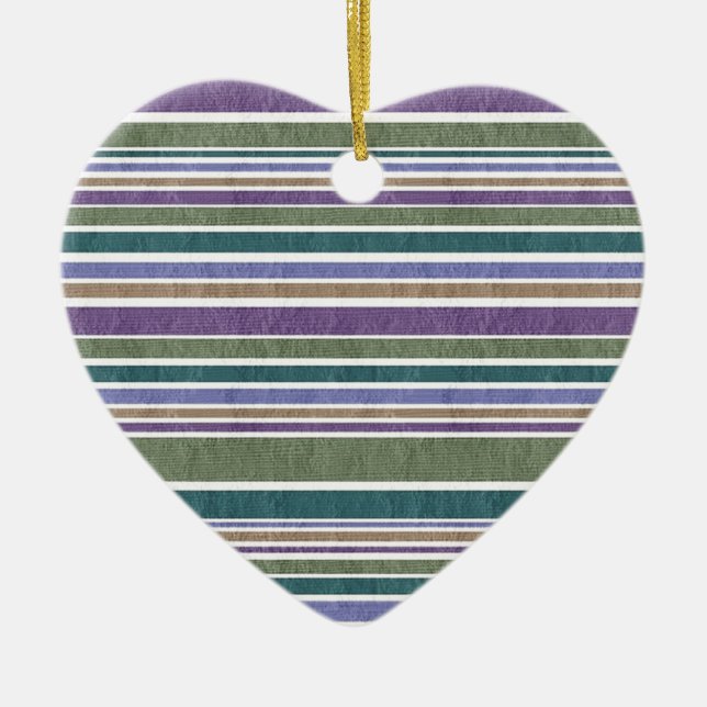 Stripes Ceramic Tree Decoration (Front)