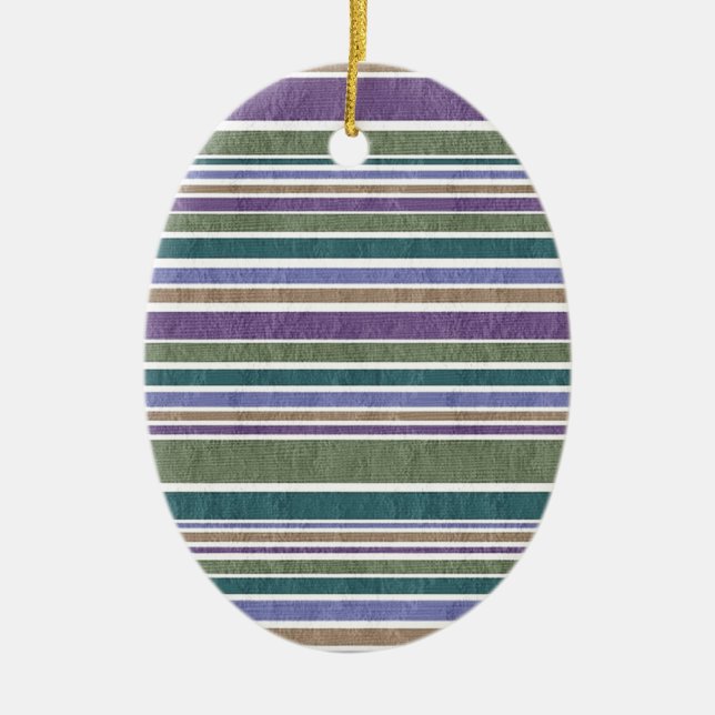 Stripes Ceramic Tree Decoration (Front)