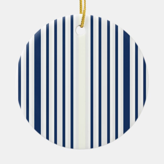 Stripes Ceramic Tree Decoration (Front)