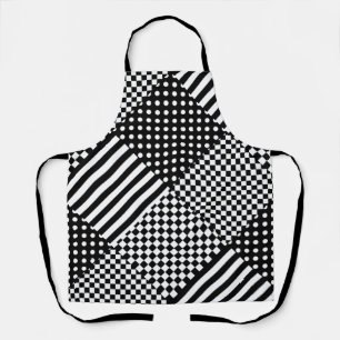 Stripes Check Harlequin Polka Dots Mixed Design Apron