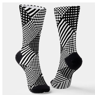 Stripes Check Harlequin Polka Dots Mixed Design Socks