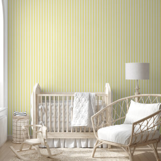 Stripes Chiffon Yellow and White Wallpaper