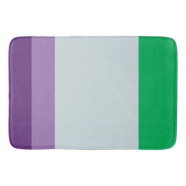 Stripes :Cool Palette Bath Mat (Front)