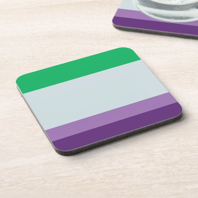 Stripes :Cool Palette Coaster (Left Side)