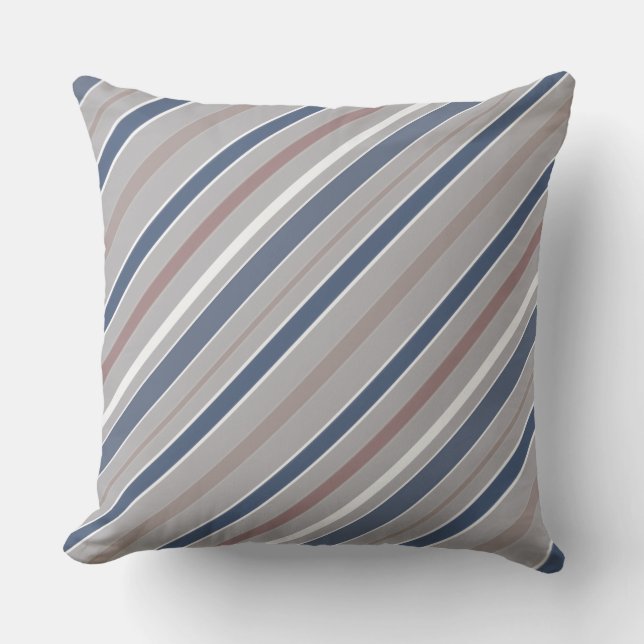 Stripes Diagonal Pattern with any Colour Cushion (Front)