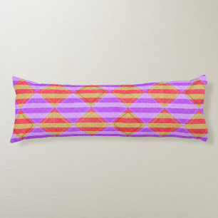 Stripes, Diamonds, Spot Pattern by Shirley Taylor Body Cushion