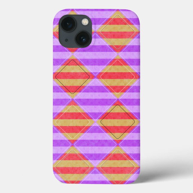 Stripes, Diamonds, Spot Pattern by Shirley Taylor Case-Mate iPhone Case (Back)