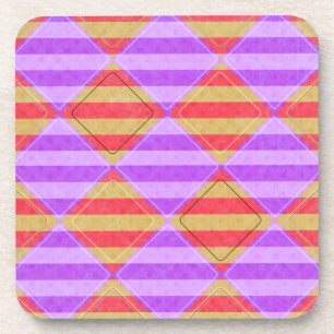 Stripes, Diamonds, Spot Pattern by Shirley Taylor Coaster