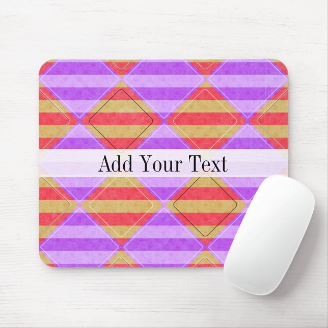 Stripes, Diamonds, Spot Pattern by Shirley Taylor Mouse Pad (With Mouse)