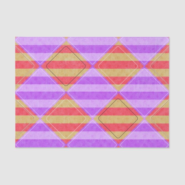 Stripes, Diamonds, Spot Pattern by Shirley Taylor Tissue Paper (Front)
