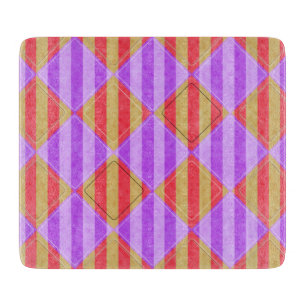 Stripes, Diamonds, Spots Pattern by Shirley Taylor Cutting Board