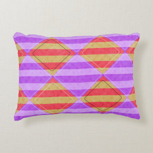 Stripes, Diamonds, Spotted Pattern by STaylor Decorative Cushion