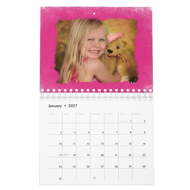 Stripes Dots & Sponge Paint Mini Calendar (Jan 2027)