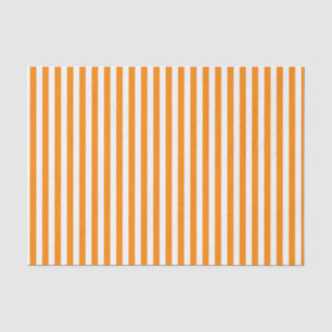 Stripes Even Orange and White Tissue Paper
