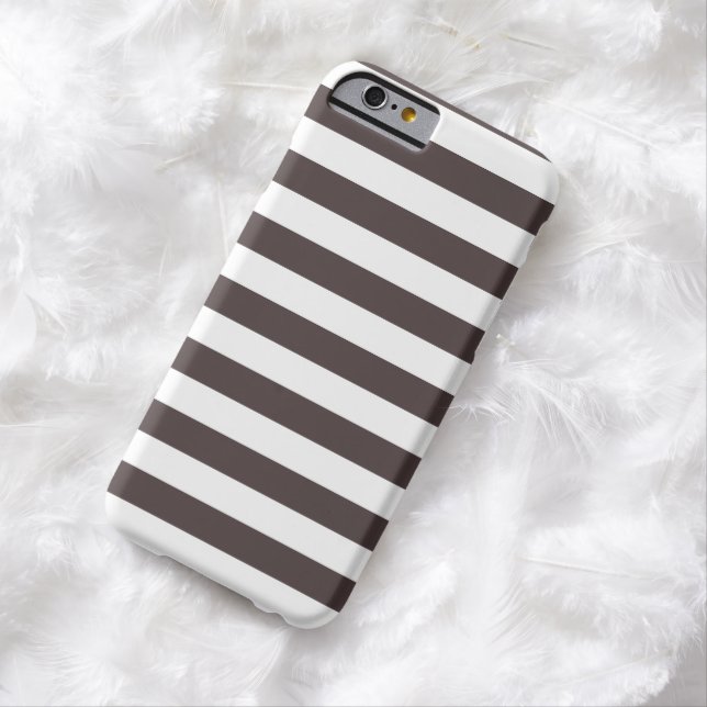 Stripes French Roast Brown iPhone 6 case (In Situ)