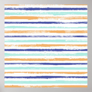 Stripes geometric textile seamless vintage pattern poster