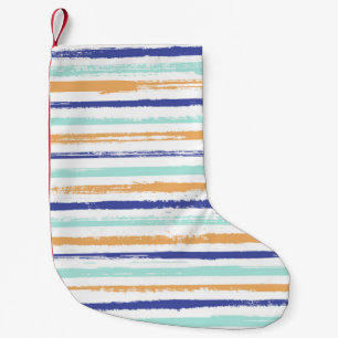 Stripes geometric textile seamless vintage pattern small christmas stocking