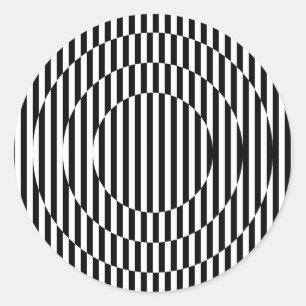Stripes, going in circle! classic round sticker