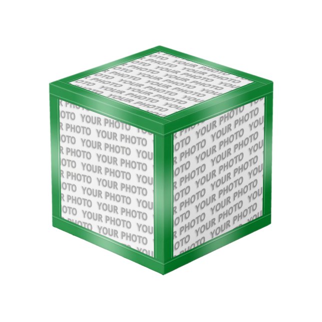 STRIPES gradients - green blue + your ideas Cube (Front Angled)