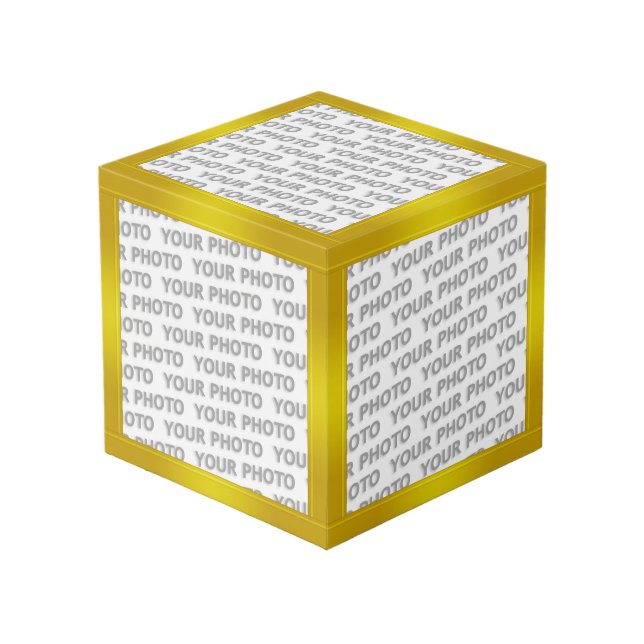 STRIPES gradients - olive yellow + your ideas Cube (Front Angled)