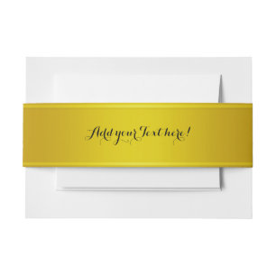 STRIPES gradients - olive yellow + your ideas Invitation Belly Band