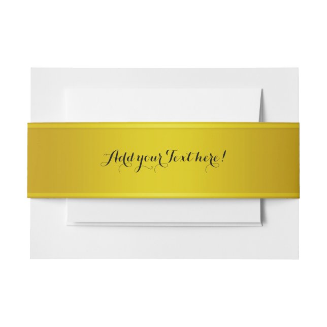 STRIPES gradients - olive yellow + your ideas Invitation Belly Band (Front Example)