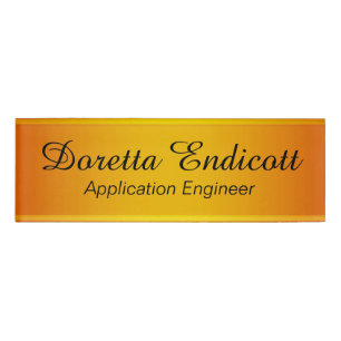 STRIPES gradients - orange yellow + your ideas Name Tag