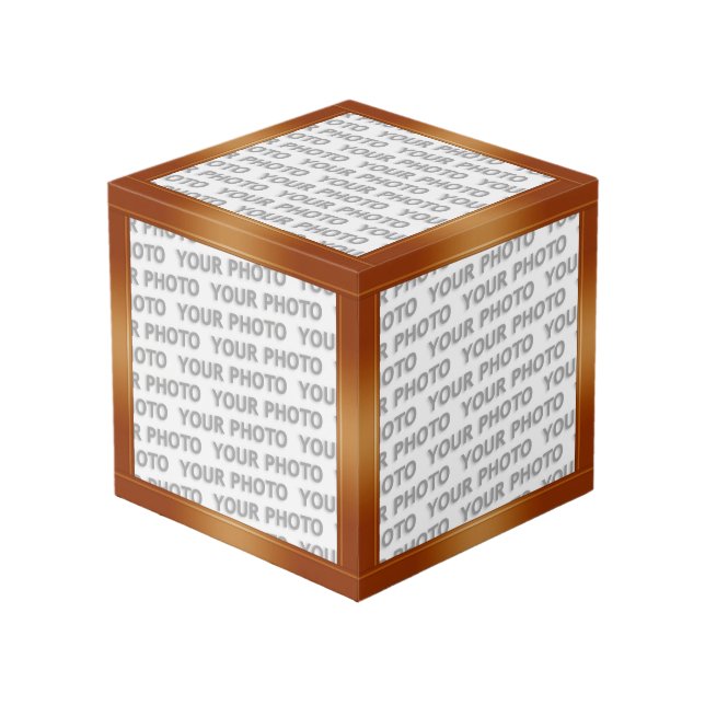 STRIPES gradients - red brown + your ideas Cube (Front Angled)