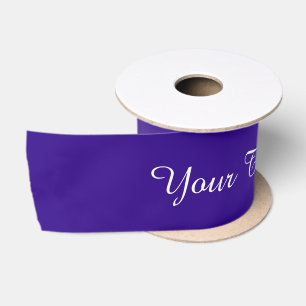 STRIPES gradients - violet + your text Satin Ribbon