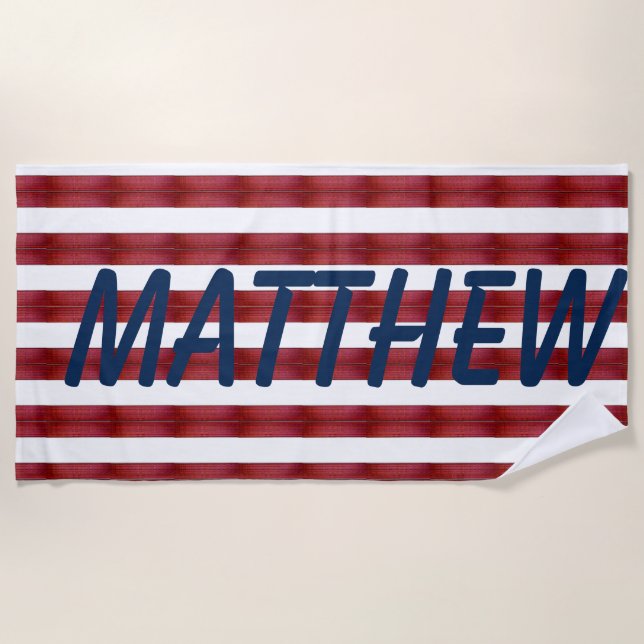 Stripes In Abstract Beach Towel (Front)