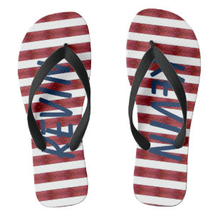 Stripes In Abstract Flip Flops