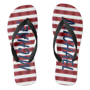 Stripes In Abstract Flip Flops