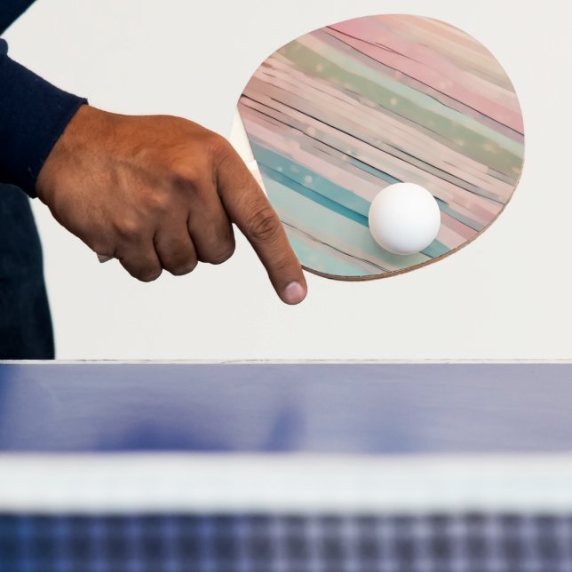 Stripes in Soft Shades Ping Pong Paddle (Insitu)