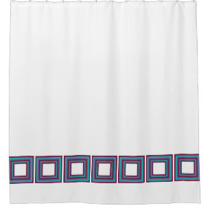 Stripes in Square Frame 4 + your ideas Shower Curtain