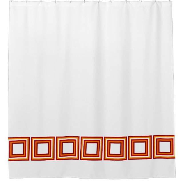 Stripes in Square Frame 6 + your ideas Shower Curtain (Front)