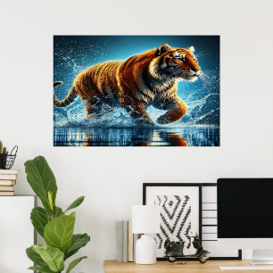 Stripes in the Surf Poster