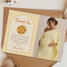 Stripes Little Cutie Pie Photo Thank You Card