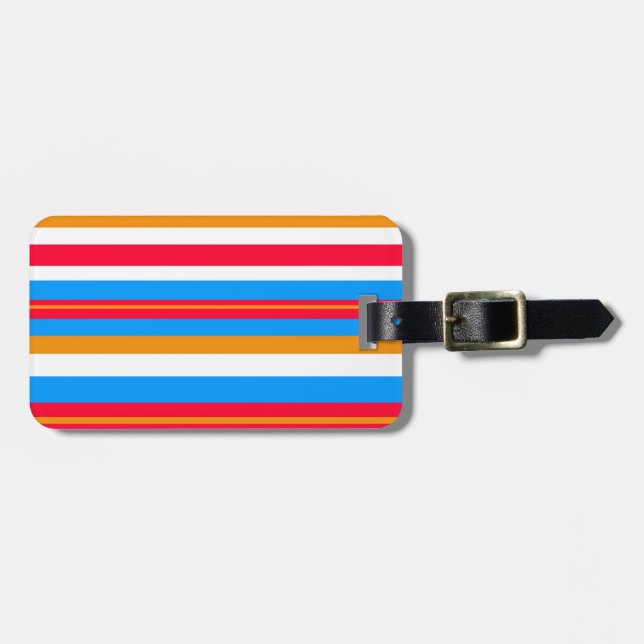 Stripes Luggage Tag (Front Horizontal)