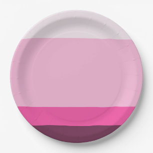 Stripes mauve pink purple: Warm Palette Paper Plate