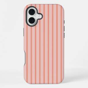Stripes Modern Coral Peach Minimalist Elegance iPhone 16 Plus Case