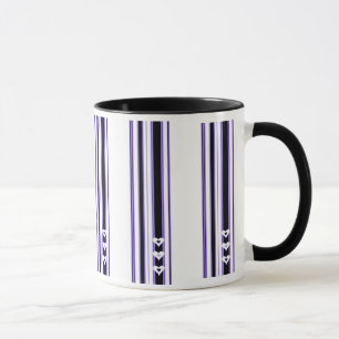 Stripes n Hearts Purple Mug