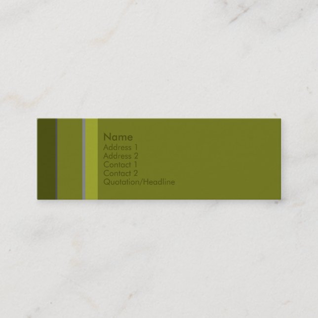 Stripes No. 0010 Mini Business Card (Front)