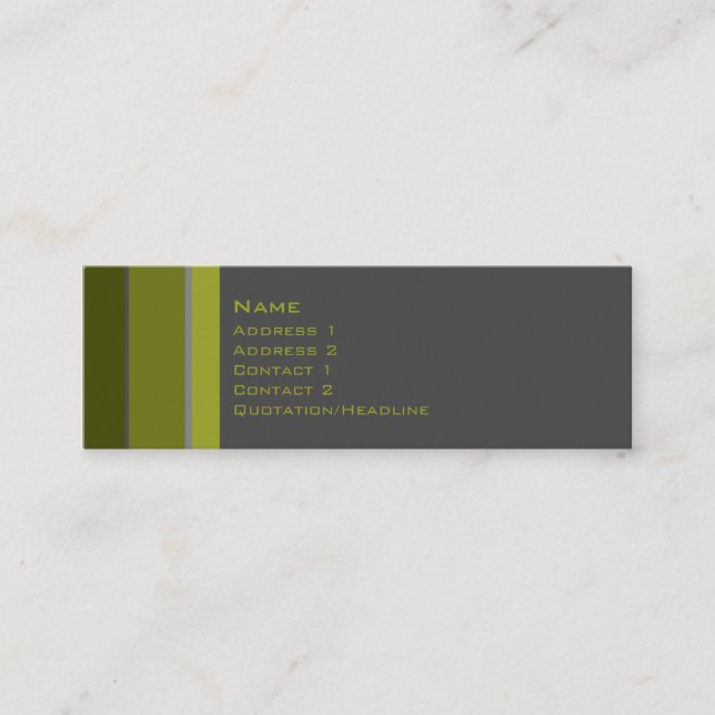 Stripes No. 0011 Mini Business Card (Front)