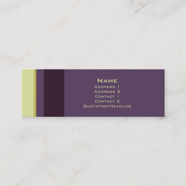 Stripes No. 0106 Mini Business Card (Front)