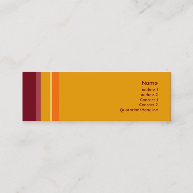 Stripes No. 0110 Mini Business Card (Front)